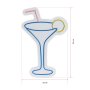 WALLXPERT Dekorativna plastična LED rasveta Cocktail Glass Multicolor - slika 4