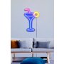 WALLXPERT Dekorativna plastična LED rasveta Cocktail Glass Multicolor - slika 1
