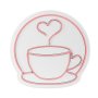WALLXPERT Dekorativna plastična LED rasveta Coffee Cup Pink - slika 2