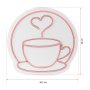 WALLXPERT Dekorativna plastična LED rasveta Coffee Cup Pink - slika 4