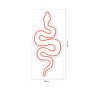 WALLXPERT Dekorativna plastična LED rasveta Snake Red - slika 4