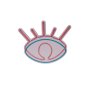 WALLXPERT Dekorativna plastična LED rasveta Evil Eye Pink - slika 2