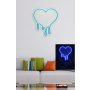 WALLXPERT Dekorativna plastična LED rasveta Melting Heart Blue - slika 3
