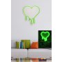 WALLXPERT Dekorativna plastična LED rasveta Melting Heart Green - slika 3