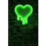 WALLXPERT Dekorativna plastična LED rasveta Melting Heart Green - slika 1