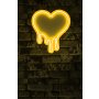 WALLXPERT Dekorativna plastična LED rasveta Melting Heart Yellow - slika 1