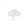 WALLXPERT Dekorativna plastična LED rasveta Thunder Storm White Red - slika 3