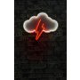 WALLXPERT Dekorativna plastična LED rasveta Thunder Storm White Red - slika 1
