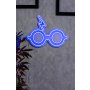 WALLXPERT Dekorativna plastična LED rasveta Glasses And Scar Blue - slika 1