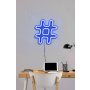 WALLXPERT Dekorativna plastična LED rasveta Hashtag Blue - slika 3