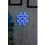 WALLXPERT Dekorativna plastična LED rasveta Hashtag Blue - slika 1