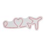 WALLXPERT Dekorativna plastična LED rasveta Love Trip Plane Pink - slika 2