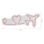 WALLXPERT Dekorativna plastična LED rasveta Love Trip Plane Pink - slika 4