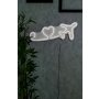WALLXPERT Dekorativna plastična LED rasveta Love Trip Plane White - slika 1