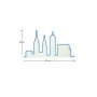 WALLXPERT Dekorativna plastična LED rasveta City Skyline Blue - slika 2
