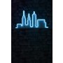 WALLXPERT Dekorativna plastična LED rasveta City Skyline Blue - slika 1