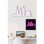 WALLXPERT Dekorativna plastična LED rasveta City Skyline Pink - slika 3