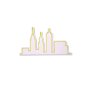 WALLXPERT Dekorativna plastična LED rasveta City Skyline Yellow - slika 3