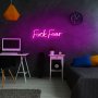 WALLXPERT Dekorativna plastična LED rasveta Fuck Fear Pink - slika 1