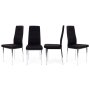 ModernHome Trpezarijske stolice set 4 kom Tami (DC858F-4 BLACK) - slika 1
