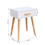 ModernHome Noćni stočić Deva Bela (WYJ-085 WHITE) - slika 5