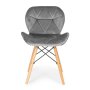 ModernHome Ferra trpezarijske stolice set 4 kom Velvet siva (KJC208 GRAY) - slika 2