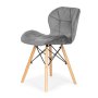 ModernHome Ferra trpezarijske stolice set 4 kom Velvet siva (KJC208 GRAY) - slika 3