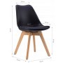 Bolzz Napoli set 4 stolice Black - slika 5