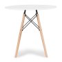 Bolzz Torino okrugli sto 80 cm White - slika 2