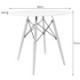 Bolzz Torino okrugli sto 80 cm Black - slika 5
