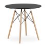 Bolzz Torino okrugli sto 80 cm Black - slika 1