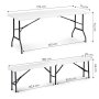 ModernHome Sklopivi sto 180cm (NZK-180S) - slika 4