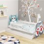 ACMA VII Krevet za decu sa dodatnom fiokom Animals White 140 x 70 cm - slika 1
