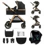 KINDERKRAFT Esme kolica 3U1 pure black - slika 4