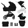 KINDERKRAFT Kolica Yoxi 3u1 mink pro pure black - slika 3