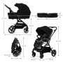 KINDERKRAFT Kolica Yoxi 3u1 mink pro pure black - slika 4