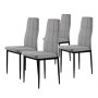 ModernHome Trpezarijske stolice set 4 kom Tami Light Gray - slika 1