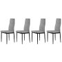 ModernHome Trpezarijske stolice set 4 kom Tami Light Gray - slika 3