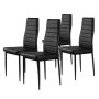 ModernHome Trpezarijske stolice set 4 kom Tami Full Black - slika 1