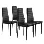 ModernHome Trpezarijske stolice set 4 kom Tami Full Black - slika 2