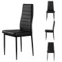 ModernHome Trpezarijske stolice set 4 kom Tami Full Black - slika 3