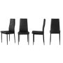 ModernHome Trpezarijske stolice set 4 kom Tami Full Black - slika 4