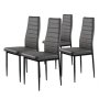 ModernHome Trpezarijske stolice set 4 kom Tami Dark Gray - slika 1