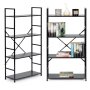 ModernHome Polica za knjige Loft 4 Black (CWJ6024112LG-B) - slika 1