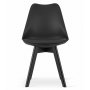ModernHome Napoli set 4 stolice Double Black - slika 1