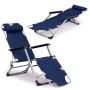 ModernHome Ležaljka za plažu 2u1 Dark Blue - slika 1