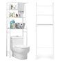 ModernHome Polica za kupatilo 3 nivoa Aluminium - slika 4