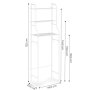 ModernHome Polica za kupatilo 3 nivoa Aluminium - slika 5