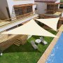 ModernHome Solarno trouglasto jedro 4x4x4m Beige - slika 2