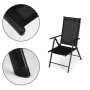 MultiGarden Set od 4 sklopive baštenske stolice sa podesivim naslonom, Black - slika 4